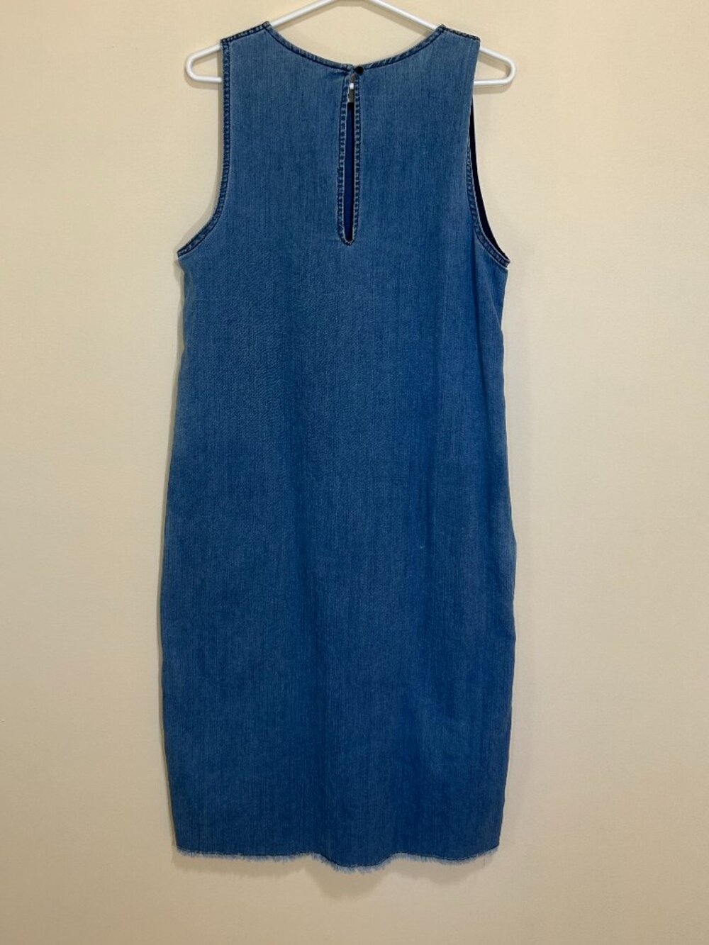 Wilfred Free Aritzia Midi Denim Jumper Dress Blue Size L - Picture 4 of 9